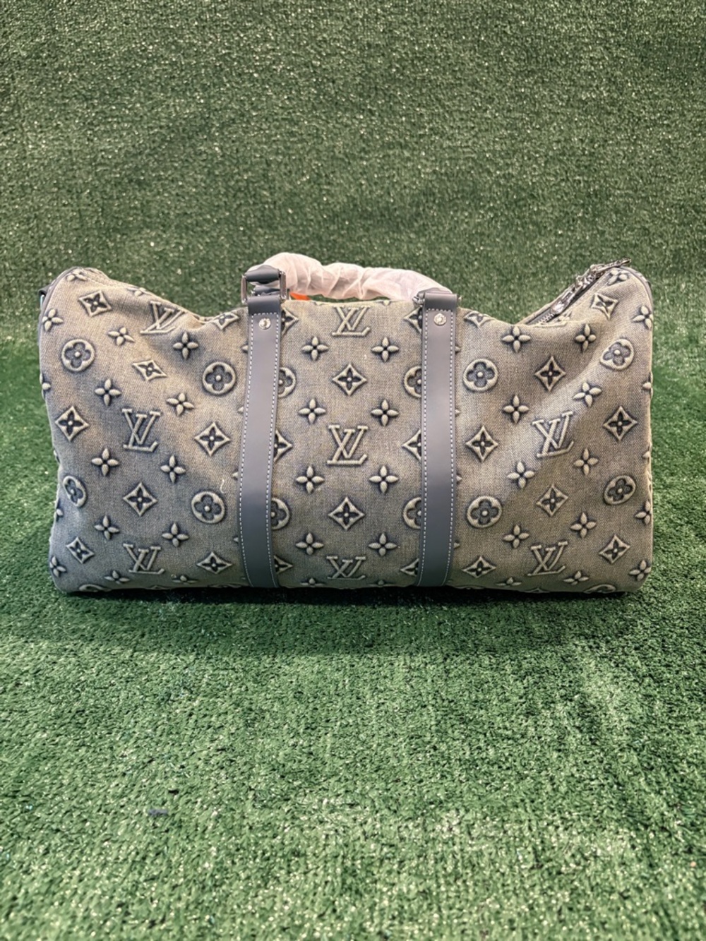 Louis Vuitton Gray Denim like Duffel Bag - Picture 4 of 6